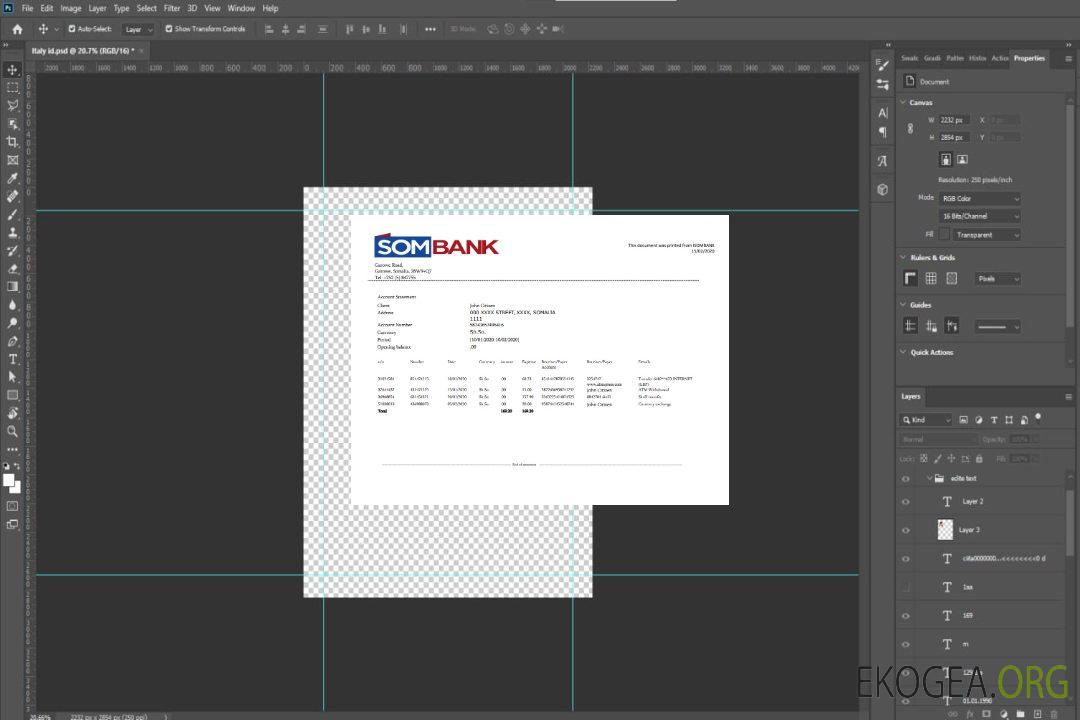 Modèle de relevé bancaire Somalie Sombank au format Word et PDF template Modèle de relevé bancaire Somalie Sombank au format Word et PDF template